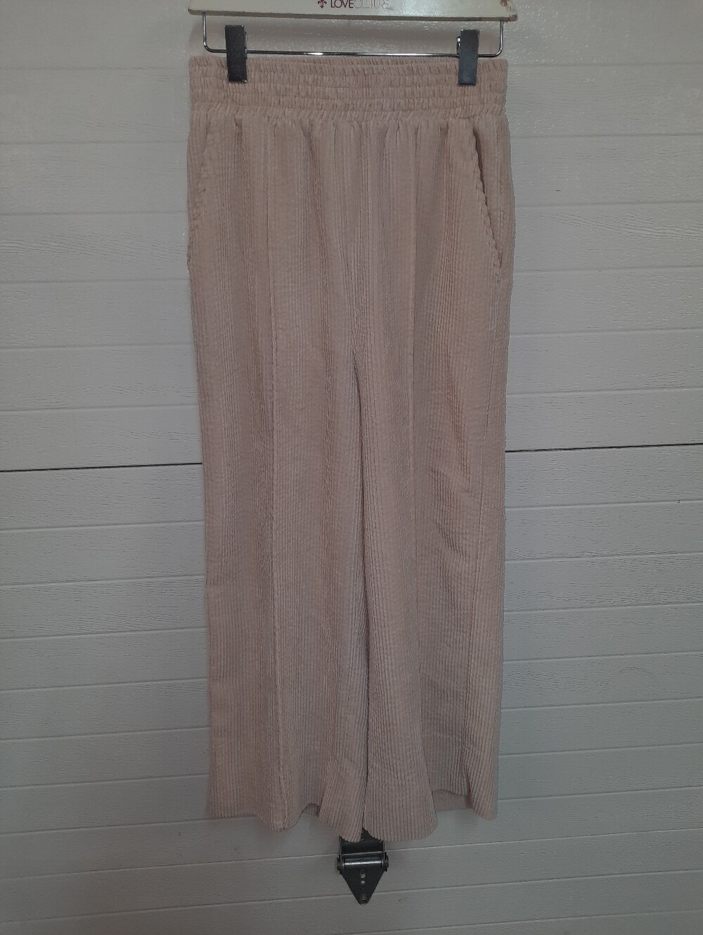 Wide Leg Ribbed Knit Pants